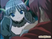 Cute hentai caught and drilled by tentacles girl