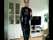 Sissy sexy leather dress